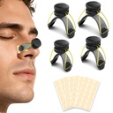 Nose Strips for Breathing & Snoring, Extra Strength Adjustable Nasal Strips | 4 Sizes for Custom Fit, Congestion Relief for Sleep, Colds, Allergies & Sports, Sensitive Skin Friendly, 36ct, Black
