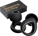 Ear Plugs for Sleeping Deep Focus, Travel, Snoring, 30dB Noise Reduction | Reusable Silicone Earplugs, Noise Cancelling, High Fidelity Hearing Protection, Black