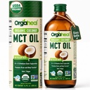 Organic MCT Oil from Pure Coconut with C8 & C10 | Glass Bottle | 16.9 fl oz (500 ml) | Rapid Keto | Brain & Body Fuel | USDA Organic Certified | Vegan, No Fillers