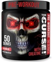 JNX SPORTS The Curse! Pre Workout Powder for Men & Women, Caffeine, Beta-Alanine, Creatine, L-Citrulline, 50 Servings, Watermelon Flavor – Boost Energy, Strength & Focus