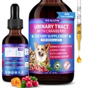 Cat & Dog Natural Urinary Tract Infection Treatment with Cranberry | 60ml Kidney, and Bladder Support Supplement, Support for Urinary Comfort & Bladder Flow – Pet Renal Care Support Drops