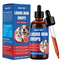 Iron Liquid Supplement, Iron for Dogs&Cats, Dog Supplements,4.06oz | Absorbable iron relieves pet anemia; boost immunity, turmeric for dogs. Tasty chicken iron liquid for dogs, cats,pregnant pet
