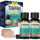 Toenail Fungus Treatment Extra Strength Kit, 7 Days Nail Treatment with 25% Undecylenic Acid, 2 Bottles Fungal Nail Solution & 72 Nail Repair Patches for Yellow, Thick, Discolored, Broken Nails