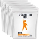 BulkSupplements.com L-Carnitine HCl Powder - Carnitine Supplement, Carnitine Powder, L-Carnitine 500mg - Unflavored & Gluten Free, 500mg per Serving, 5kg (11 lbs) (Pack of 5)