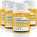 1500MG Liposomal Luteolin Supplement 8-in-1 Formula with Fisetin, Pea, Turmeric, Potent Flavonoid Absorption-Optimized Actives for Brain 240 Capsules