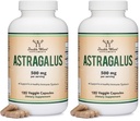 Double Wood Supplements Immune Boosting Astragalus 500mg 180 Capsules - Rich in Flavonoids and Polysaccharides - Non-GMO, Gluten Free, Third Party Tested (Pack of 2)