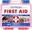 Mini First Aid Kit - 150 Pieces, All-Purpose Portable | Emergency Medical Kit for Home, Car, Travel, Camping, Truck, Hiking, Sports, Office, Vehicle & Outdoor Emergencies