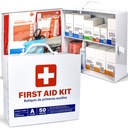 EVERLIT CARE 2-Shelf OSHA-Compliant First Aid Kit, ANSI Class A 50 Person Emergency First Aid Cabinet for Business, Job Site, Industrial Manufacturing Facility, Restaurant, and Kitchen