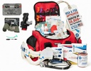 Scherber Fully-Stocked First Responder Bag | Professional EMT/EMS Trauma & Bleeding Medical Kit | HSA/FSA Approved | CAT Tourniquet, HyFin Chest Seal, Israeli Bandage & 250+ First Aid Supplies (Red)