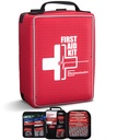 First Aid Kit, Upgrade Trauma First Aid Kit with Labelled Compartments -Emergency Medical Kits with Molle System First Aid Kits for Car, Home, Hiking, Camping and Outdoor Emergencies -216 Pieces