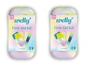 Welly Quick Fix Colorwash, On The Go First Aid Kit, Assorted Bandages, Ointments, and Hand Sanitizer, Tie Dye Patterns, 2 Pack