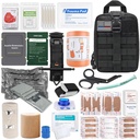 78 Pack IFAK Trauma Kit with Tourniquet, 6-Inch Israeli Bandage, Splint, Tactical First Aid Kit for Car, Camping, Hiking and Travel with Molle Bag