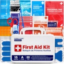 Everlit Care Small OSHA-Compliant First Aid Kit | ANSI Class A Type III, Mountable Emergency Kit with Metal Detectable Bandage for Business, Manufacturing, Industrial, Commercial Kitchen & Restaurant