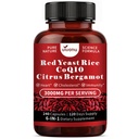 VivoNu Red Yeast Rice with CoQ10,Citrus Bergamot Supplement - 240 Capsules | Advanced Heart* & Healthy Cholesterol* Levels Support Formula with Citrus Bergamot, Phytosterols, Garlic Extract & Niacin