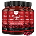 VivoNu Red Yeast* Rice with CoQ10*, Citrus Bergamot Supplements* (4 Bottle | 960Capsules)