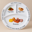 Bariatric Portion Control Plates for Weight Loss - Perfect for Bariatric Surgery Patients, Portion Control Containers for Easy Weight Management and Healthy Eating Habits - 2 Pack | BPA-free melamine plates with divided protein & veggie sections. Dishwasher-safe, durable portion guide. Set of 2.