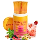 Cutting Drink Mix Powder, Strawberry Açaí Flavor, 30 Single Sticks | Formulated with Berberine, Yerba Mate & 5-HTP; Daily blend for balanced energy & gut wellness support
