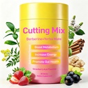 Cutting Drink Mix – Craving Control & Metabolism Support with Berberine, 5-HTP, Chromium & Yerba Mate – Gut Health Formula, Strawberry Acai Flavor, Vegan, Sugar-Free, 30 Packets
