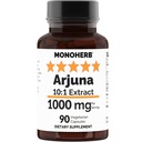 Arjuna 10:1 Extract - 1000 mg per Serving. Serving Size: 2 Capsules. 45 Servings per Bottle.