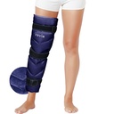 REVIX Full Leg Ice Pack Wrap for Knee, Hip & Thigh, Reusable Cold Gel Wrap | Full-leg Coverage with 3 Straps for Men & Women, Supports Knee Replacement Recovery, Swelling & Post-Workout Soreness, Navy