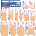 1000 Counts Assorted Bandages Bulk Variety Pack 12 Styles Waterproof | Flexible Heavy Duty Waterproof Bandages Individually Wrapped Used for Emergency Treatment and Skin Wound Care, Latex Free
