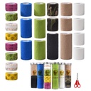 24 Rolls X 5 Yards Self Adhesive Bandage Wrap, Versatile Colorful Elastic Cohesive Bandages,Vet wrap,First Aid