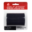 Cramer Eco-Flex Self-Stick Stretch Tape, Black Roll, 3″ x 5 Yards, Latex-Free Cohesive Bandage Wrap, Easy Tear Athletic Tape for Compression, Medical & Sports Use, Single Roll