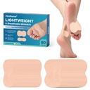 Kimihome Moleskin Tape for Blister Prevention - 80 ct Breathable Cushion Pads for Feet, Heel & Toes - Ultra-Thin Blister Bandages for Friction Protection, Ideal for Hiking - 2 Sizes