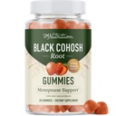 Black Cohosh Gummies, Menopause Relief, Hot Flashes & Night Sweats Support | 50mg Black Cohosh Root for Women, Gluten-Free, Vegetarian, Non-GMO, Hormone Balance Support, Tasty Peach Flavor, 60 Gummies