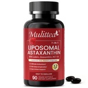 Liposomal Astaxanthin 12mg with Hyaluronic Acid & Lutein for Skin & Eye | 7-IN-1 Vegan Softgels with Vitamin E, Zeaxanthin, Phospholipids & MCT for Antioxidant, Skin Hydration, GMP, Gluten Free,180ct