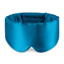 Zenssia 100% Mulberry Silk Sleep Eye Mask for Men and Women, Peacock Blue | Larger Size, Sleeping Mask, Adjustable Headband, Ear Protection, Soft Breathable, For travel, naps, improved sleep quality.