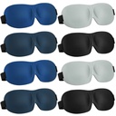 8 Pcs Sleep Mask for Side Sleeper 3D Eye Masks for Sleeping Blackout Eye Cover Shade Night Blindfold with Adjustable Strap for Women Men Sleeping Game Gifts(Medium,Retro Colors)