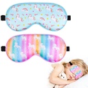 OlyPegic 2 Pcs Kids Sleep Mask Girls Silk Eye Mask Sleeping with Adjustable Strap Soft Lightweight Kids Eye Cover Mask Blindfold Shade Light Blocking Travel and Home Use Girls Teens Mermaid