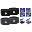 Motion Sickness Bracelets Acupressure Relief for Motion Sickness Sea Sickness Wristbands for Adults & Kids,Morning Sickness Relief for Pregnant Women Ideal for Car Sea Air Travel-Black/Gray