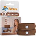 SafeHarbor Skin-Tone Motion Sickness Wristbands (One Pair) | Acupressure Anti Nausea Wristbands for Cruise & Travel | Natural Sea Sickness and Morning Sickness Relief (Amber)