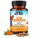 Daily All Daily Sea Buckthorn Omega-7 Tablets 1000mg Vegan Plant-Based Omega 3-6-7-9 & Antioxidants for Skin, Hair & Nails, Berry Extract Superfruit, 60 Vegetarian Tablets, Non-GMO.
