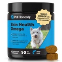 Omega 3 for Dogs Skin and Coat Supplement - Salmon Oil Fish Oil Chews for Itchy Skin Relief, Dry Skin, Shedding Control & Shiny Coat - Dog Vitamins with Biotin & Vitamin E (Salmon, 90 Ct)