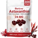 Astaxanthin Supplements 24mg – 300 Softgels Max Strength Antioxidant Supplements with MCT Oil, Ashwagandha, Supports Skin, Heart & Immune Function, Healthy Aging, Fresh Microalgae Source