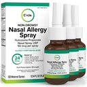 Fluticasone Allergy Nasal Spray Allergy Relief - 24 Hour Non Drowsy | Prescription Strength Fluticasone Propionate 50mcg, Nose Spray Relief for Sinus Allergies, 3 Month Supply