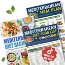 HAMIEW Mediterranean Diet Chart for Beginners, 3 Pack Food List & Meal Plan | Cookbook Guide Helps You Simplify Healthy Eating for Diabetes, Heart Health, Weight Loss, Seniors with 28+ Recipes