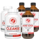 Silver Fern Brand Ultimate Clean-Up Kit - Moderate to Severe Issues | Cleanse Capsules & Nano Scrub Liquid, I Kit, 30 Day Supply, No Gluten, No Dairy, Made in USA