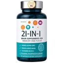 Brain Supplements for Memory and Focus, 21-in-1 Advanced Cognitive Formula | Natural Herbal Formula, Clarity & Cognitive Improvement for Men & Women | 90 Capsules