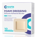 Large Silicone Bandages 4'' X 4'', Foam Dressings for Wound Care, 10 Pack | Pads Used for Surgical Wounds, Pressure Ulcers, Diabetic Ulcers, Burns, Lacerations and Abrasions