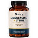 Monolaurin Lysine, Coconut-Derived Monolaurin | & Amino Acid Supplement 120 Capsules