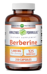 Amazing Formulas Berberine 1000mg Per Serving 250 Capsals Supplement 