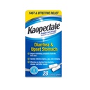 Kaopectate Multi-Symptom Anti-Diarrheal & Upset Stomach Reliever, 28 Caplet | Anti Diarrhea Caplets with Bismuth Subsalicylate