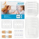 Greetmed Emergency Wound Closure Strips - 16 Pack Laceration Closure Kit with 2 Types Zip Stitch Butterfly Bandage Sutures Kit - Painless, Stitchless Wound Repair for First Aid, Hiking, Camping & Home