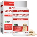 Iron Supplement for Dogs, – Supports Blood Health, Red Blood Cell Formation & Oxygen Supply, for Anemia, Vitamin C, Folate, Vitamin B12, Boost Energy, and Improve Blood Circulation, 120 Tablets