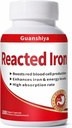 Reacted Iron - Iron 30mg (Ferrous Bisglycinate 325mg) for Red Blood Cell & Energy Support - Supports Anemia, Fatigue - Non-Constipating - 100 Capsules