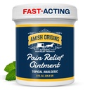 Amish Origins Joint & Muscle Ointment 8 oz Maximum Deep Penetrating Strength All Natural Discomfort Reliever for Joint, Muscle, Knee, Back, Arthritis